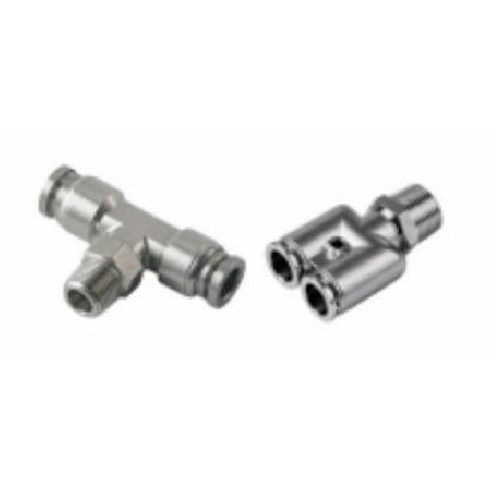 螺纹三通快插接头